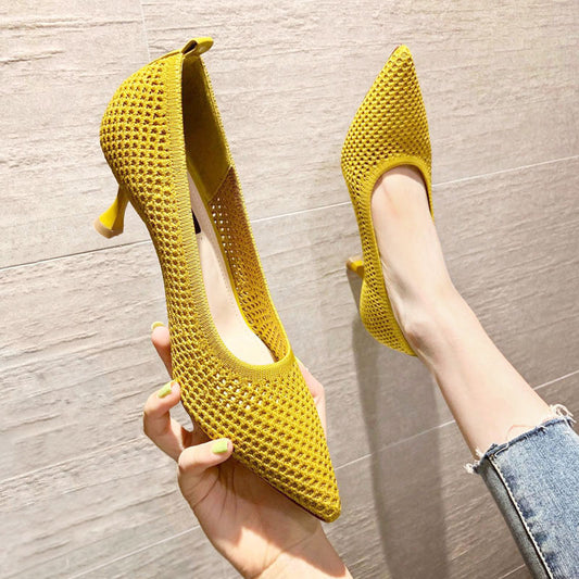 Woven Mesh Breathable Women's Pumps