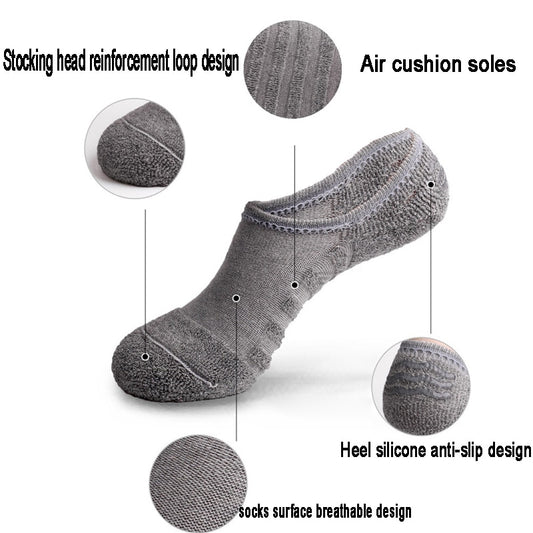 5 Pairs Anti-Slip Men's Fashion Towel Bottom Cotton Sport Socks