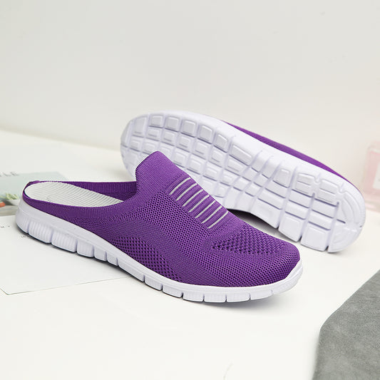 Women Casual Half-Sneakers - Breathable, Lightweight, Outdoor Flats