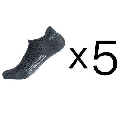 Summer Men's Ankle Socks Athletic Low Cut Breathable - Plus Size, 5 Pairs