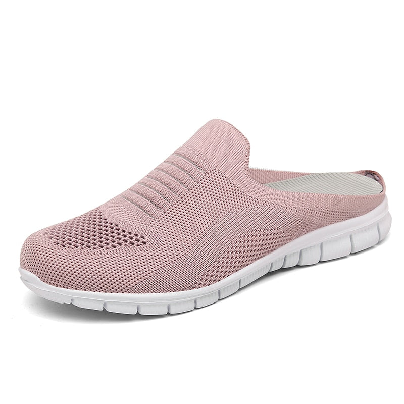 Women Casual Half-Sneakers - Breathable, Lightweight, Outdoor Flats