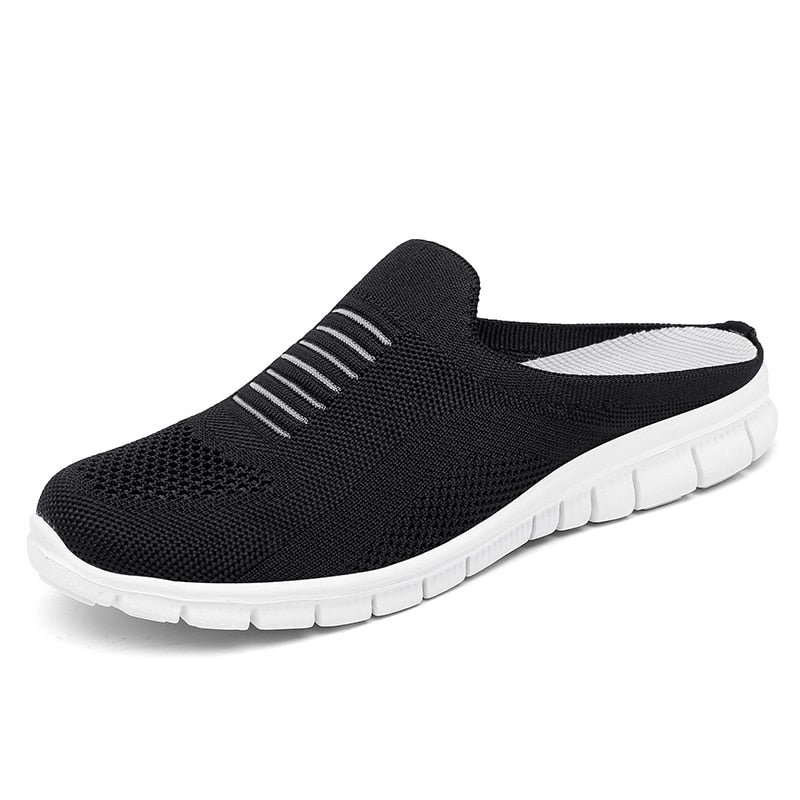 Women Casual Half-Sneakers - Breathable, Lightweight, Outdoor Flats