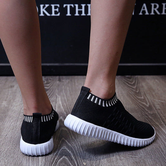 Women's Summer Slip On Sock Sneakers - Breathable, Walking, Flat, Gym Trainers