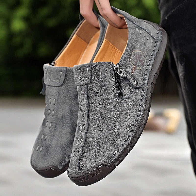 Men's Soft Leather Casual Shoes. Comfortable Handmade Loafers