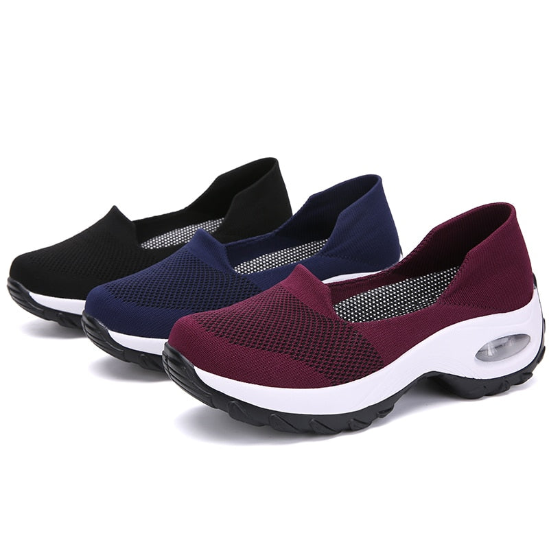 Women's Slip-On Sneakers. Comfortable, Cushioning Sports Shoes for Women