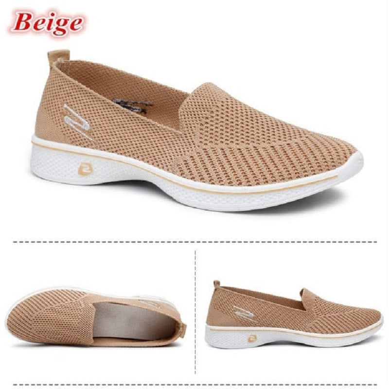 Women's Fashionable Flats. Casual, Breathable, Walking Slip-on Shoes