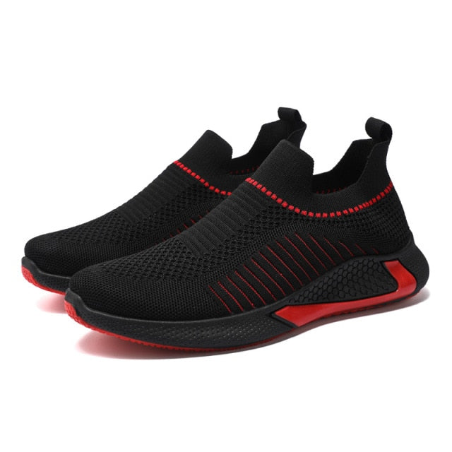 Men's Sports Running Shoes. Breathable, Woven, Shock Absorbent Casual